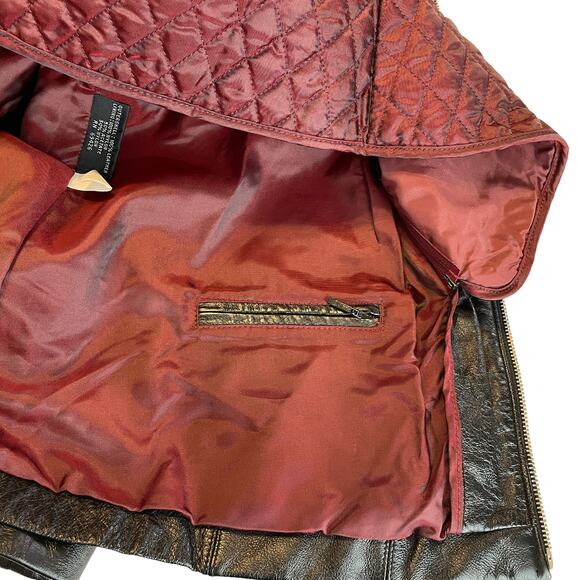 Wilson Black Leather Zip Out Thinsulate Liner Classic Winter Men's Coat XL - Picture 8 of 11